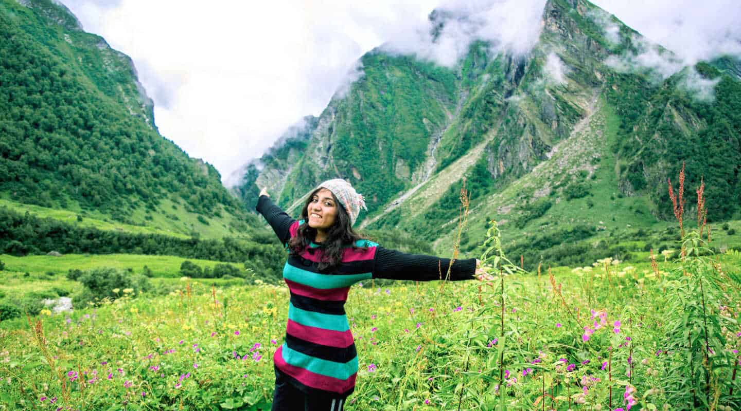 Experiencing pure joy in boundless nature
